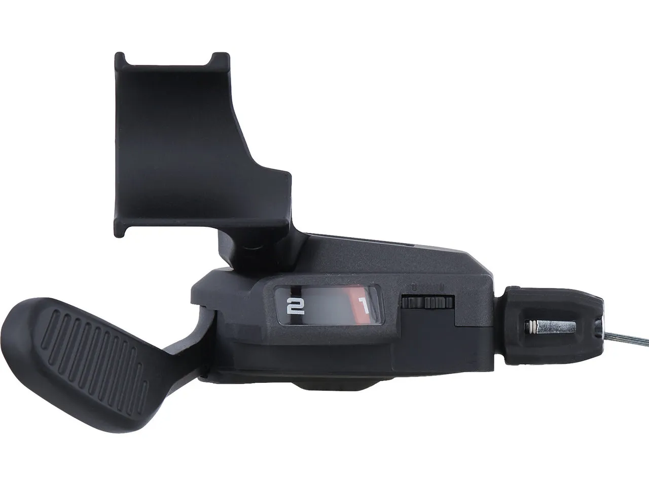 Shimano CUES Schaltgriff SL-U8000-I Mono I-Spec II mit Ganganzeige 2-fach, Svart Shimano CUES Schaltgriff SL-U8000-I Mono I-Spec II mit Ganganzeige 2-fach, Svart