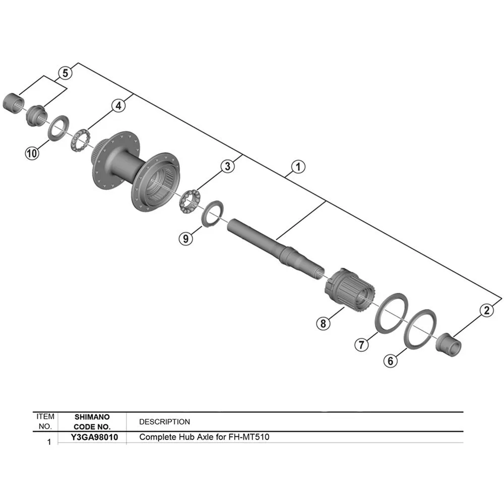 Shimano Deore Fh-mt510 Bakre Navaxel, Grey, 142mm