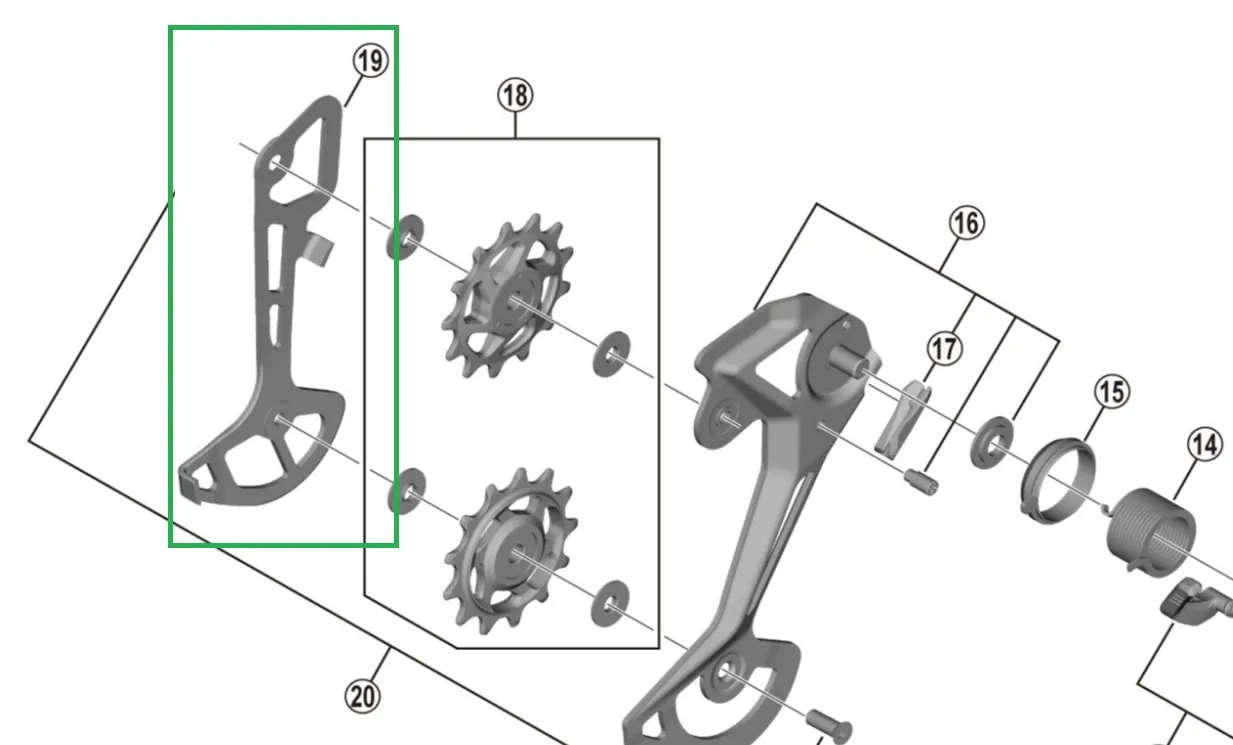 Shimano Deore XT M8100 SGS Innerplatta