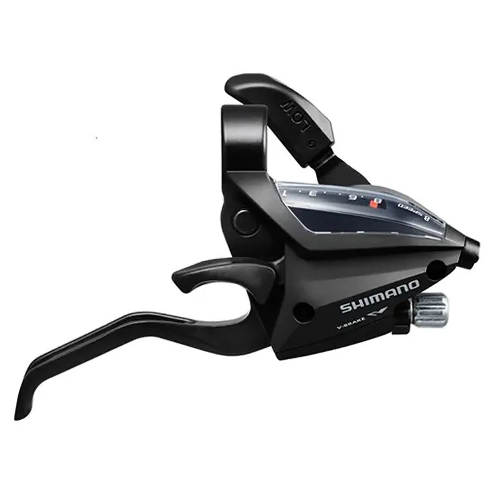 Shimano Double St-ef 2 Fingers Höger Bromsspak Med Växelreglage, Black, 8s