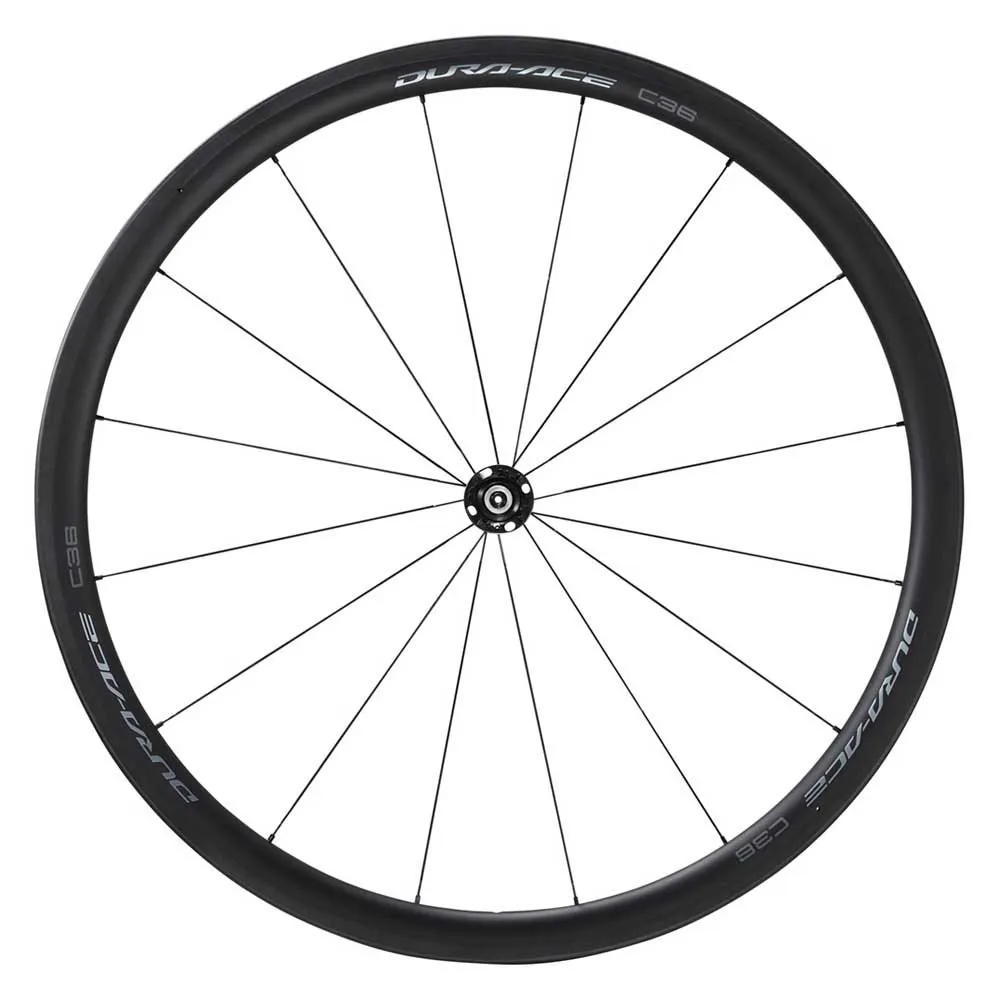 Shimano Dura Ace R9200 C36 Carbon Tubular Framhjul För Landsvägscykel, Black, 9 x 100mm