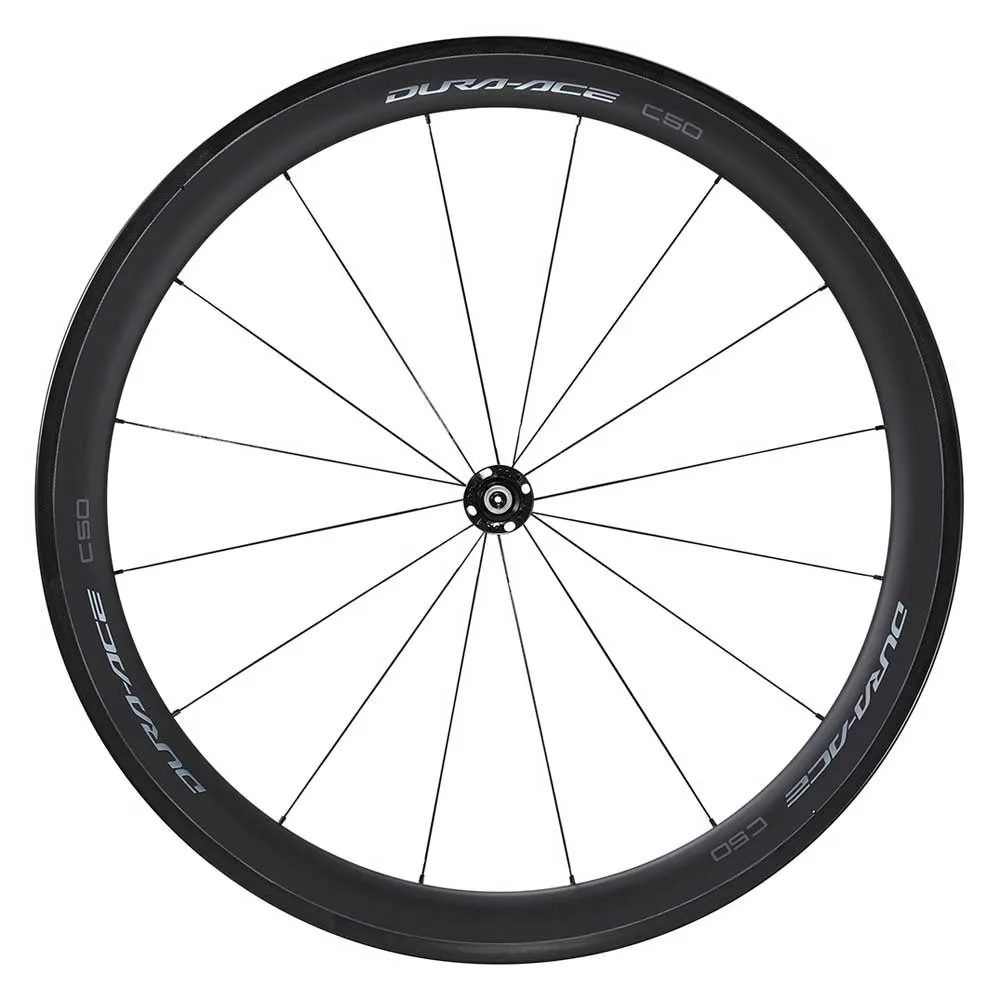 Shimano Dura Ace R9200 C50 Carbon Tubular Framhjul För Landsvägscykel, Black, 9 x 100mm