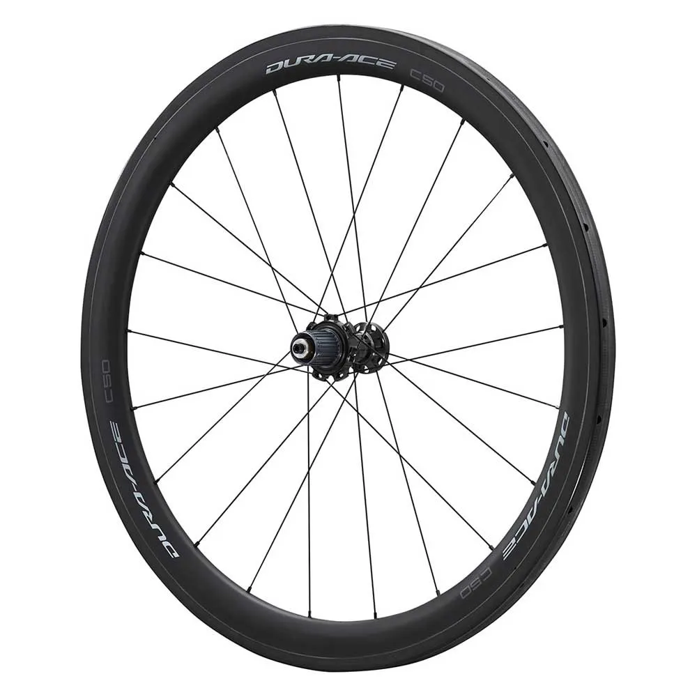 Shimano Dura Ace R9200 C50 Carbon Tubular Landsvägscykelns Bakhjul, Black, 10 x 130mm, Shimano/Sram HG Shimano Dura Ace R9200 C50 Carbon Tubular Landsvägscykelns Bakhjul, Black, 10 x 130mm, Shimano/Sram HG
