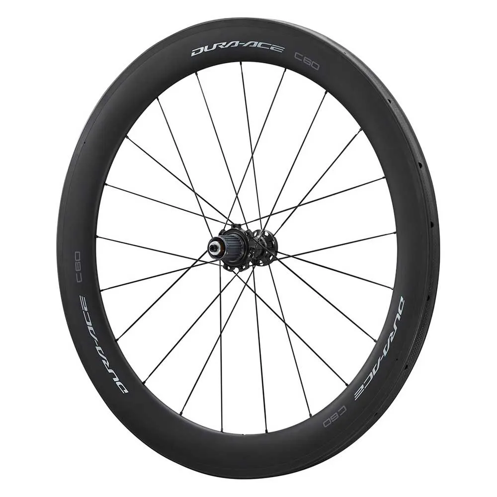 Shimano Dura Ace R9200 C60 Carbon Tubular Landsvägscykelns Bakhjul, Black, 10 x 130mm, Shimano/Sram HG Shimano Dura Ace R9200 C60 Carbon Tubular Landsvägscykelns Bakhjul, Black, 10 x 130mm, Shimano/Sram HG