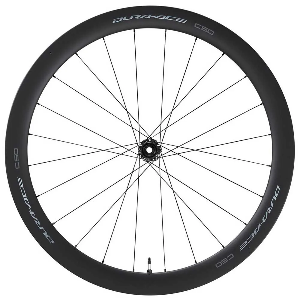 Shimano Dura Ace R9270 C50 Cl Disc Carbon Tubular Framhjul För Landsvägscykel, Black, 12 x 100mm Shimano Dura Ace R9270 C50 Cl Disc Carbon Tubular Framhjul För Landsvägscykel, Black, 12 x 100mm