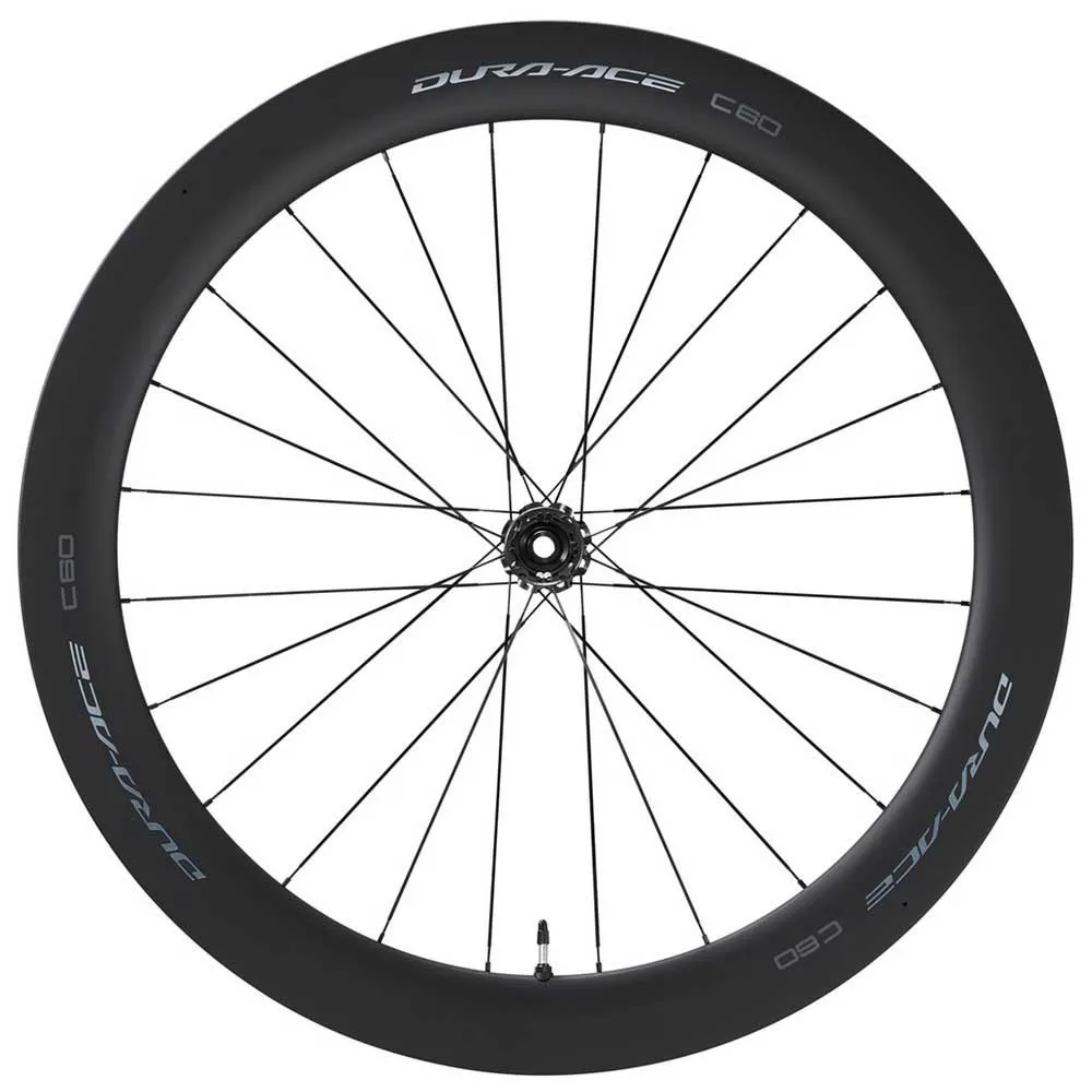 Shimano Dura Ace R9270 C60 Cl Disc Carbon Tubular Framhjul För Landsvägscykel, Black, 12 x 100mm