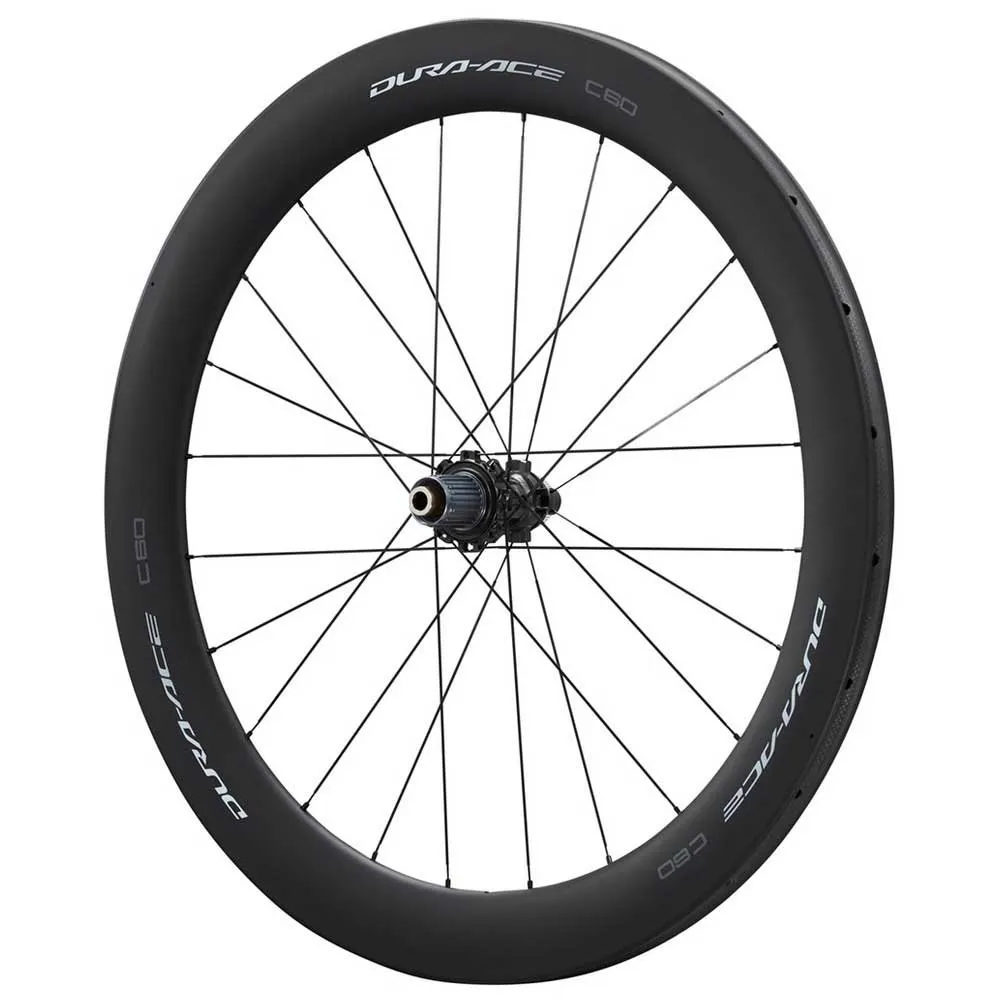 Shimano Dura Ace R9270 C60 Cl Disc Carbon Tubular Landsvägscykelns Bakhjul, Black, 12 x 142mm, Shimano/Sram HG