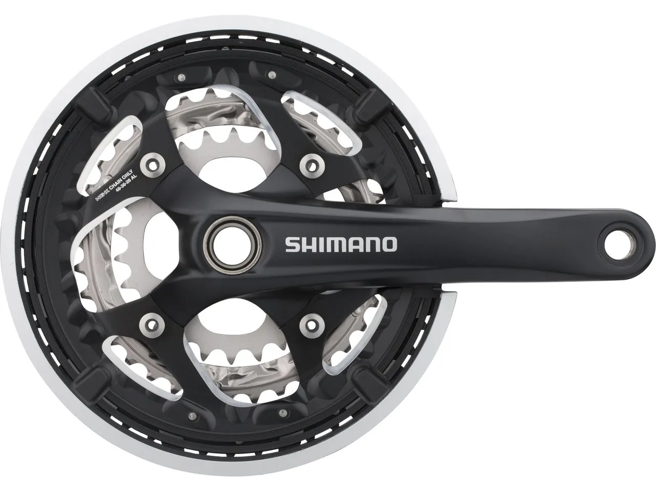 Shimano FC-T551 Kurbelgarnitur mit Kettenschutzring, Black, 170mm, 48/36-26t Shimano FC-T551 Kurbelgarnitur mit Kettenschutzring, Black, 170mm, 48/36-26t