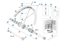 Shimano FH-M648 Zee Axelset Shimano FH-M648 Zee Axelset