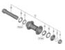 Shimano FH-MT400B Complete Hub Axle, Black, One Size