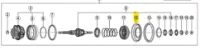 Shimano höger sida dammlock A med packning SG-S500 Shimano höger sida dammlock A med packning SG-S500