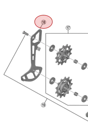Shimano inner plade til RD-M5100/6100