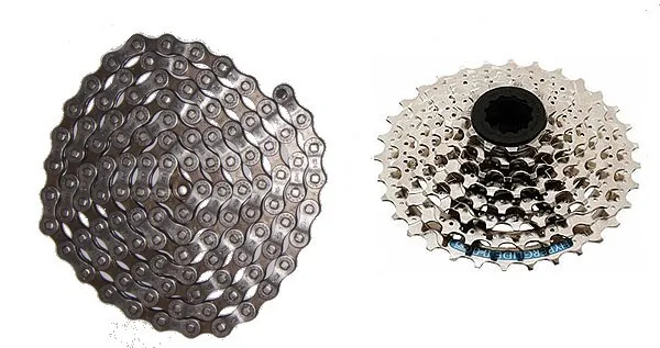 Shimano Kassett + kedja dubbelpack 8 delad Shimano Shimano Kassett + kedja dubbelpack 8 delad Shimano