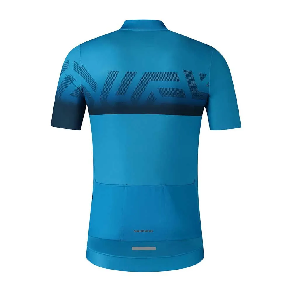 Shimano Kita Korta ärmar Cykeltröja, Blue, S