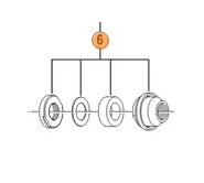 Shimano Konus vänster FH-M675 Deore XT med flera