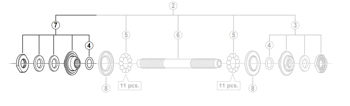 Shimano Konus WH-MT35 Med Låsemøtrik