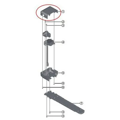 Shimano Övre Lock Batteri E-6000 Axa, Black Shimano Övre Lock Batteri E-6000 Axa, Black