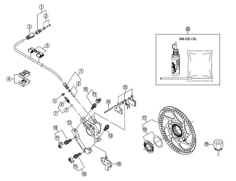 Shimano Oliv + Ändstift BH59 Shimano Oliv + Ändstift BH59