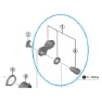 Shimano R7150 Växelöronfäste-kit, Black, One Size