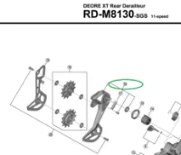 Shimano RD-M8130 Bakväxel Ytterplatta Shimano RD-M8130 Bakväxel Ytterplatta