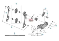 Shimano RD-R8000 Ytterplatta och bultar Shimano RD-R8000 Ytterplatta och bultar