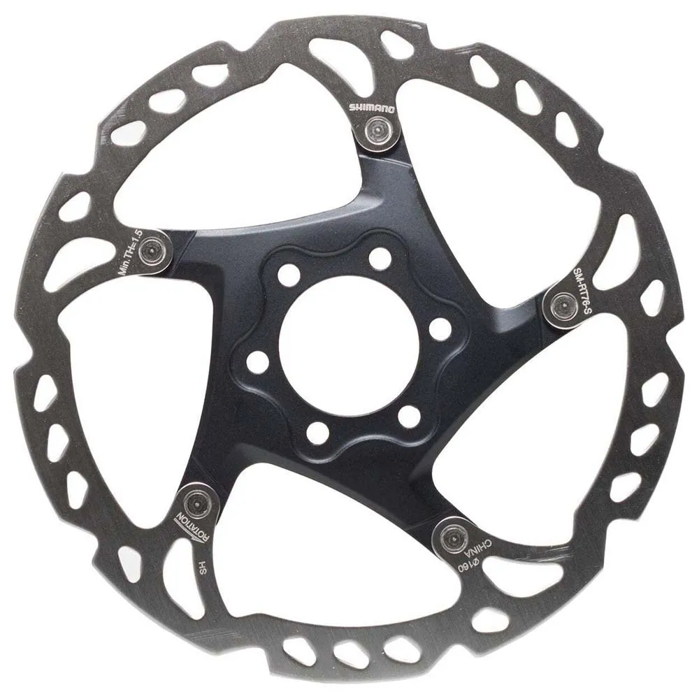 Shimano Slx M7000 Rt76 6b Bromsskiva Refurbished, Black / silver, 160mm