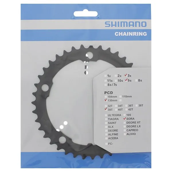 Shimano Sora drevø130mm 39T, Svart Shimano Sora drevø130mm 39T, Svart