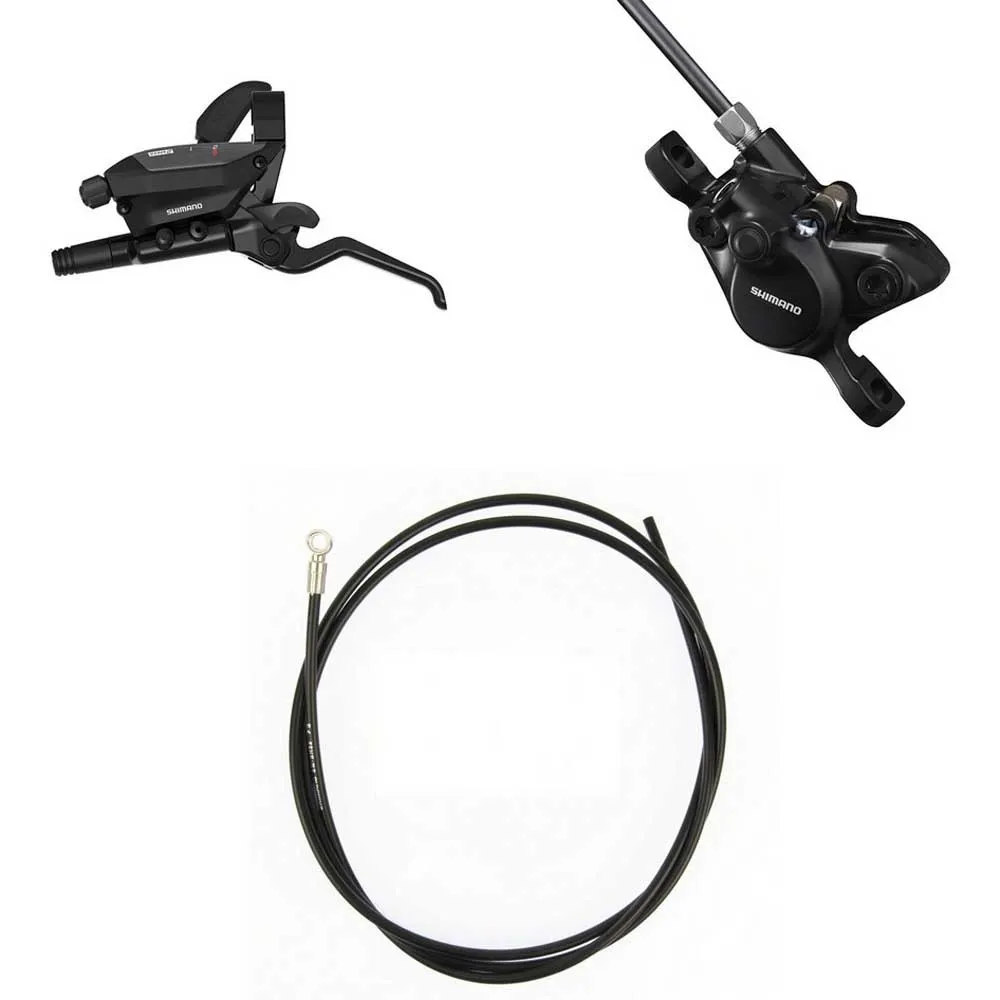 Shimano St-ef515-l 2s 1800 Mm Br-mt200-f 1000 Mm Bromsklossar, Black, One Size