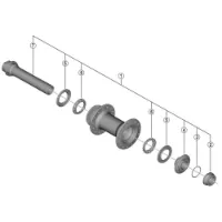 Shimano Tiagra Hb-rs470 Framhjulsaxel Shimano Tiagra Hb-rs470 Framhjulsaxel
