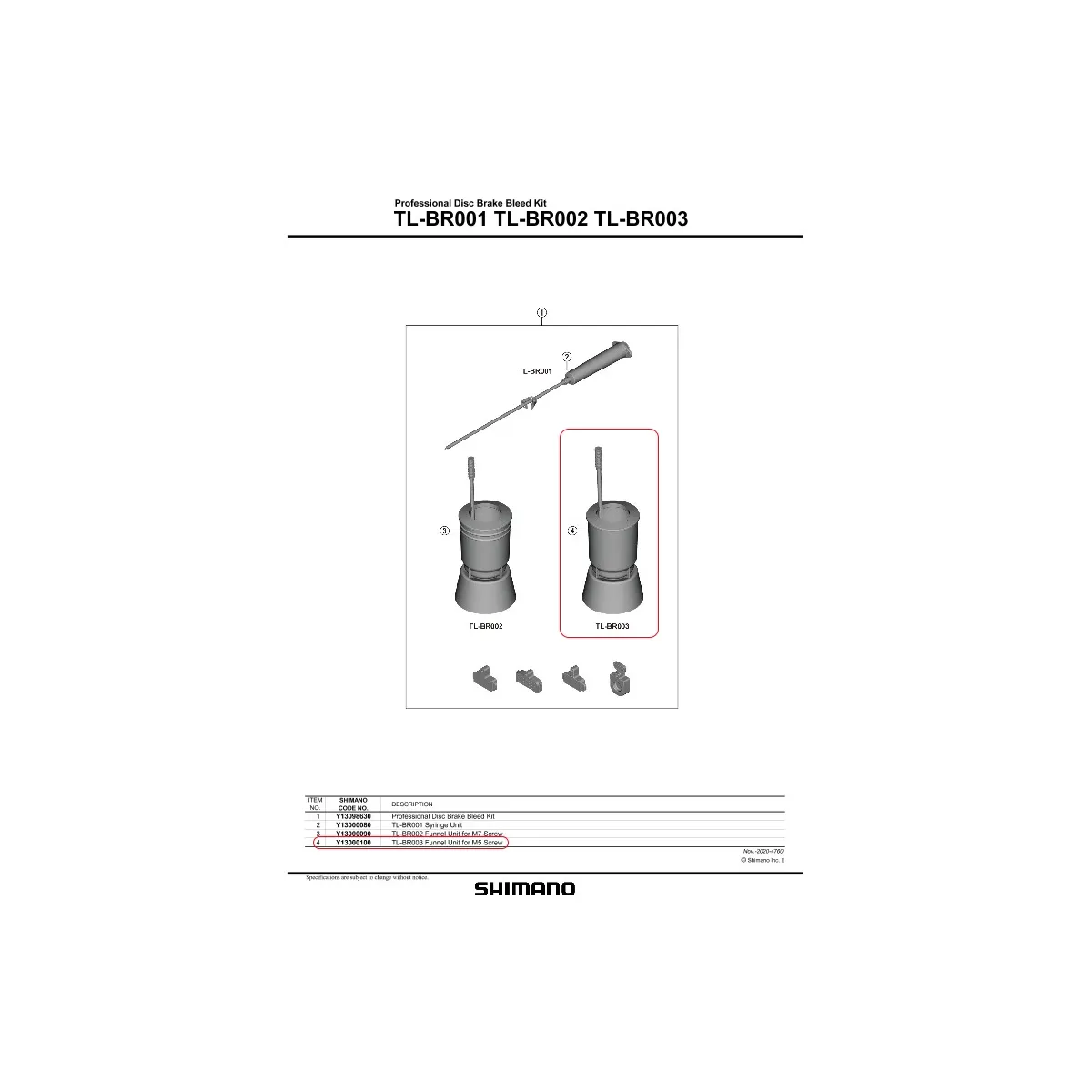 Shimano TL-BR003 Tratt för bromshandtag Shimano TL-BR003 Tratt för bromshandtag