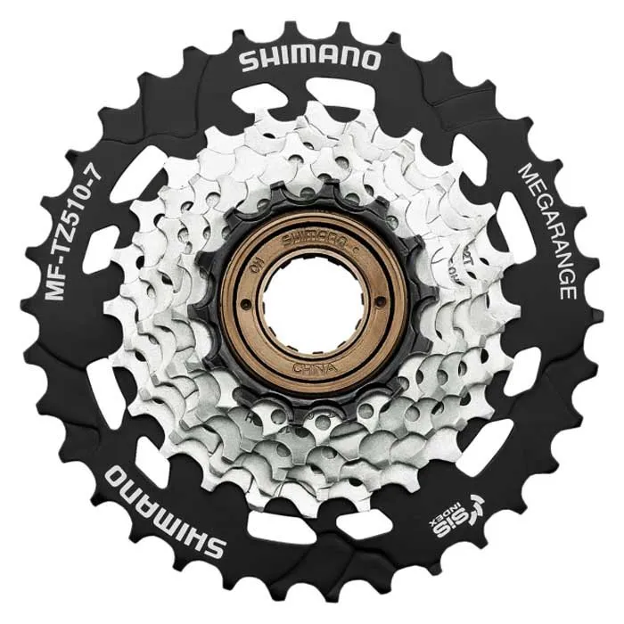 Shimano Tourney Mf-tz510-t Kassett, Silver / black, 7s, 14-34t