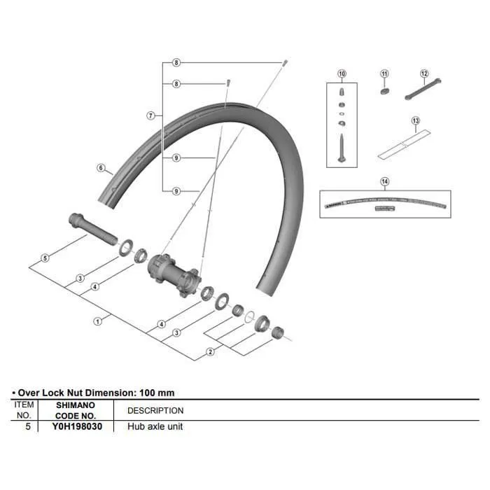 Shimano WH-RX570-TL-12 Navaksel