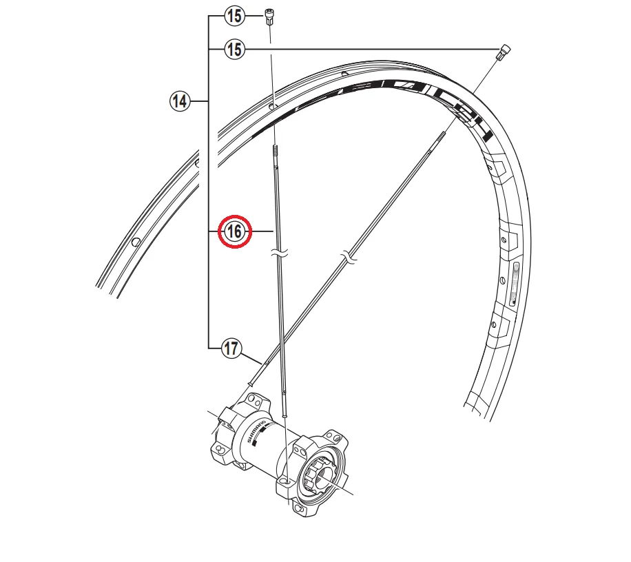 Shimano WH7900/9000/RS81 C24 CL Eker, Svart