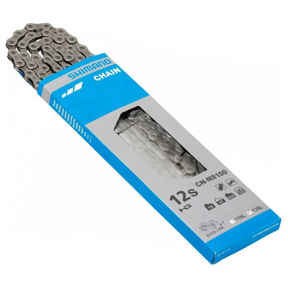 Shimano Xt M8100 Kedja Refurbished, Silver, 126 Links