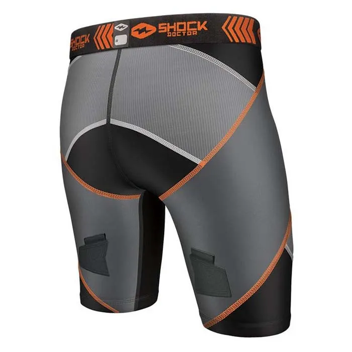 Shock Doctor X-fit Cross Kompressionsshorts, Black/grey, S Shock Doctor X-fit Cross Kompressionsshorts, Black/grey, S