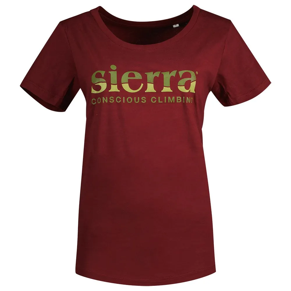 Sierra Climbing Burgundy T-shirt Med Korta ärmar