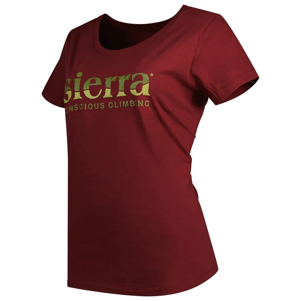 Sierra Climbing Burgundy T-shirt Med Korta ärmar