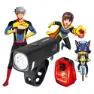 SIGMA SPORT Aura 40/hiro 10 Ride Safe To School Cykellampset, Black / red, One Size