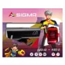 SIGMA SPORT Aura 40/hiro 10 Ride Safe To School Cykellampset, Black / red, One Size