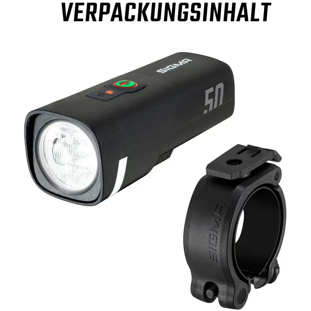 SIGMA SPORT Aura 50 Framlampa, Black, One Size SIGMA SPORT Aura 50 Framlampa, Black, One Size