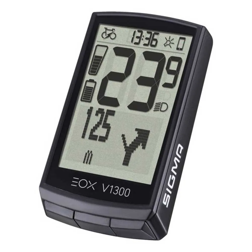 SIGMA SPORT Eox View 1300 E-bike Cykeldator, Black, One Size