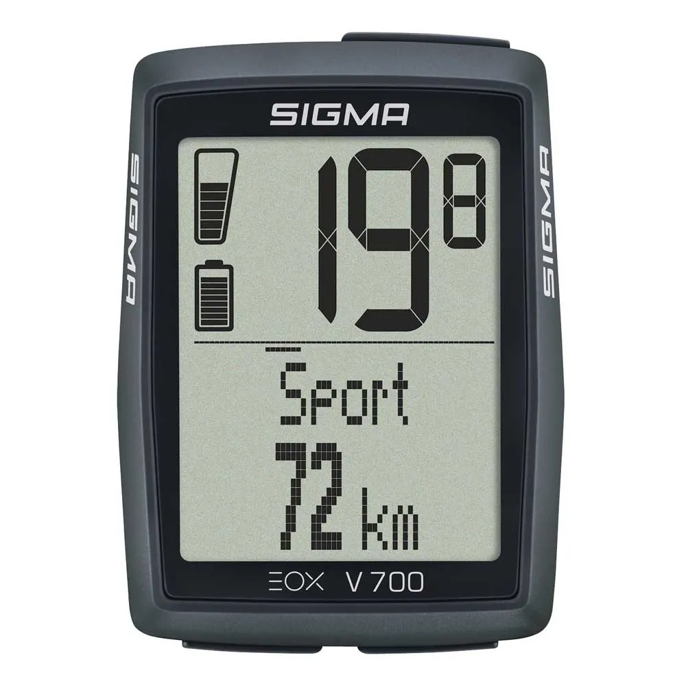 SIGMA SPORT Eox View 700 Cykeldator, Black, One Size