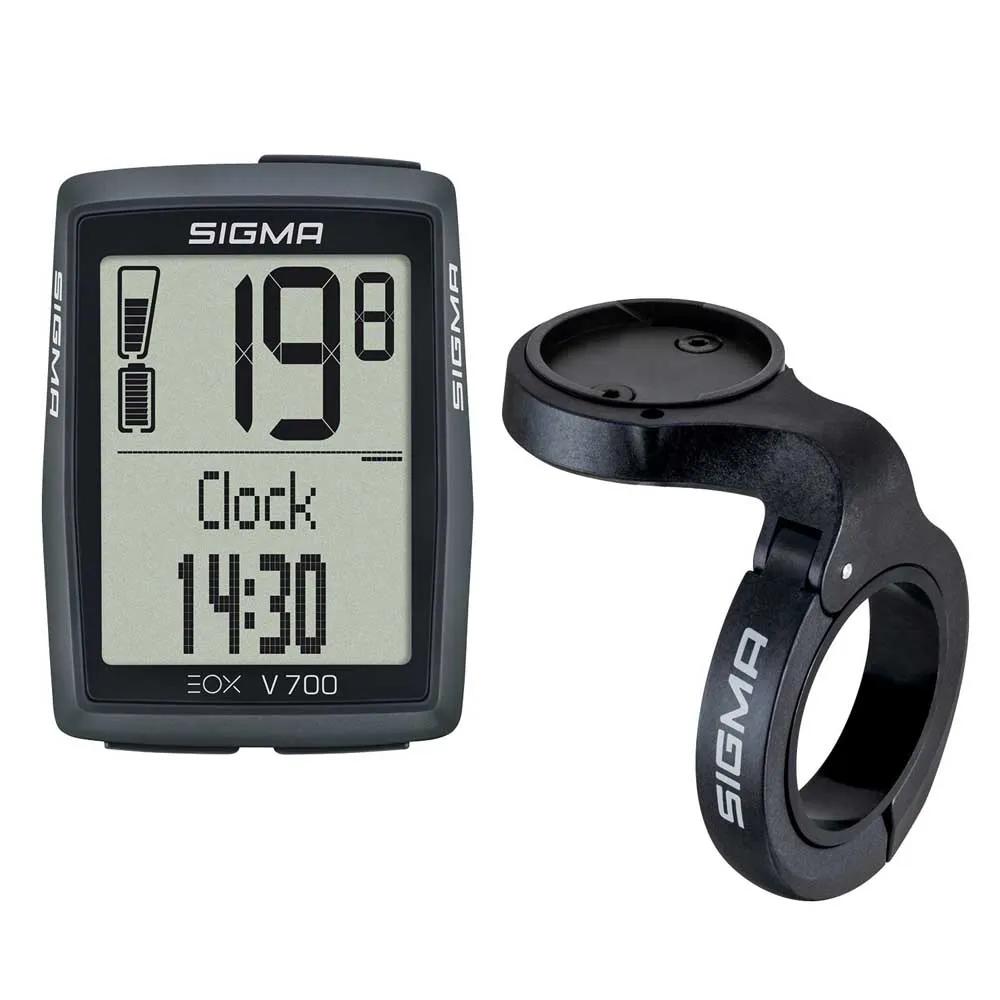 SIGMA SPORT Eox View 700 Cykeldator, Black, One Size