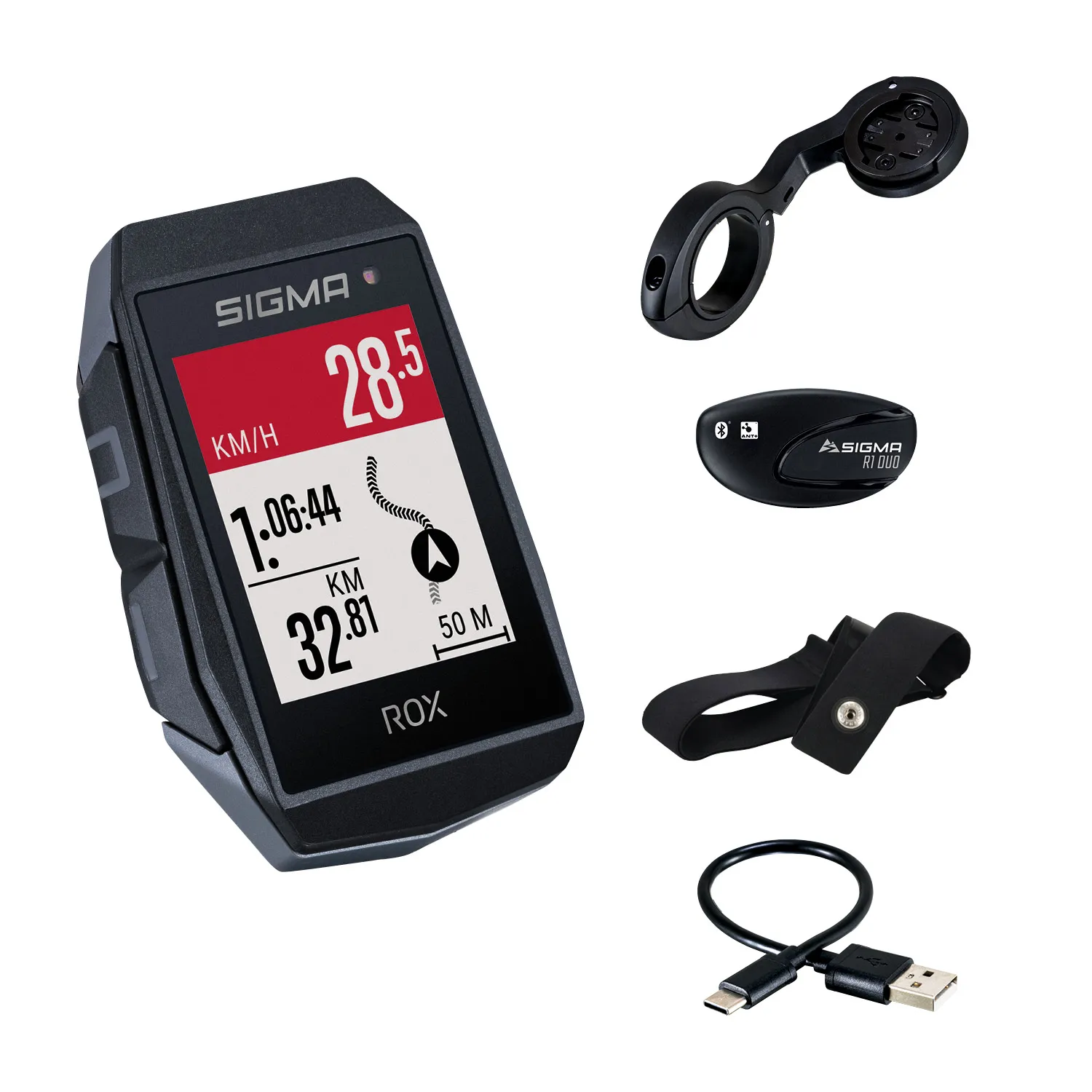 SIGMA SPORT GPS Dator ROX 11.1 EVO Med Pulsmätare