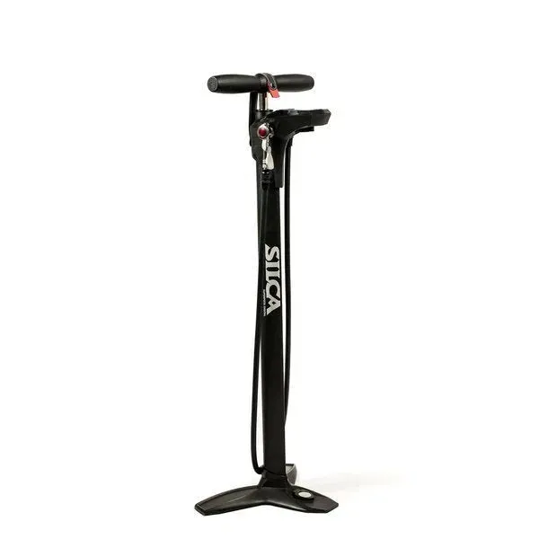 SILCA Superpista Digital Floor Pump, Black Red SILCA Superpista Digital Floor Pump, Black Red