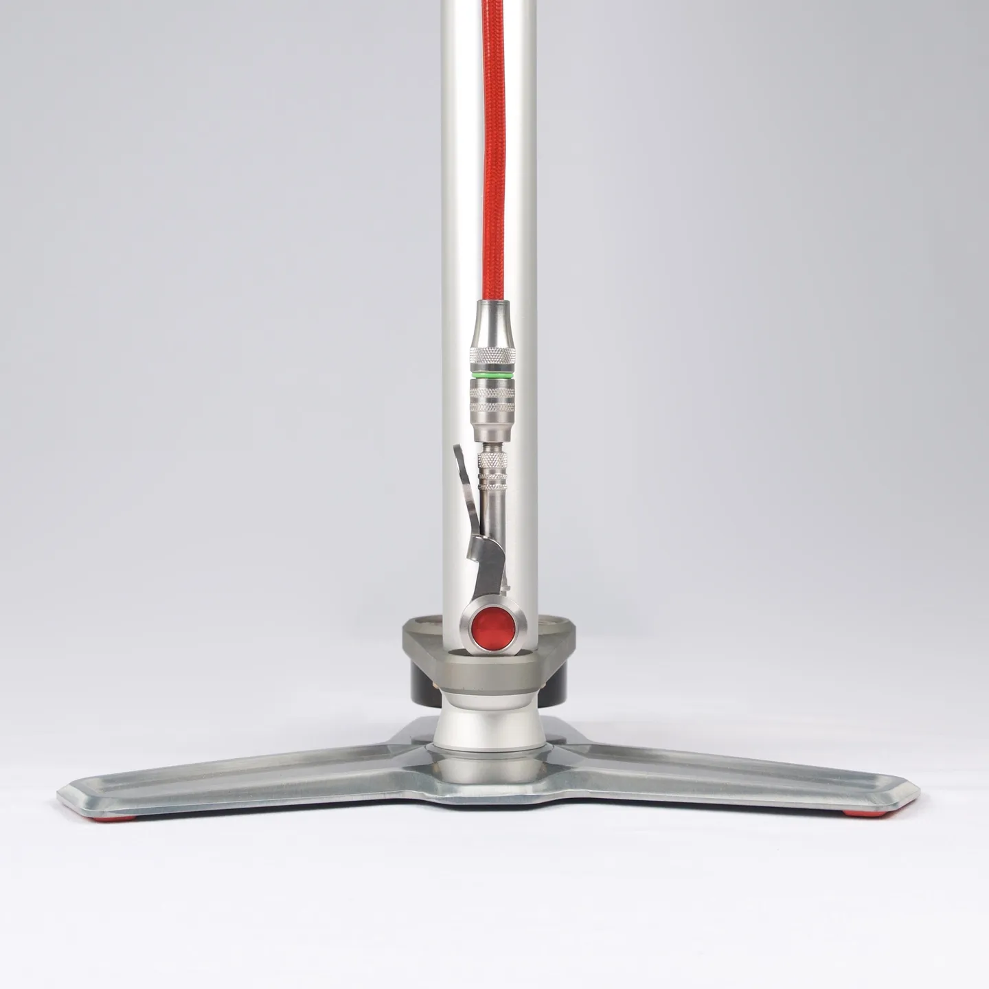 SILCA SuperPista Ultimate Hiro Golvpump, Silver / red, 160psi