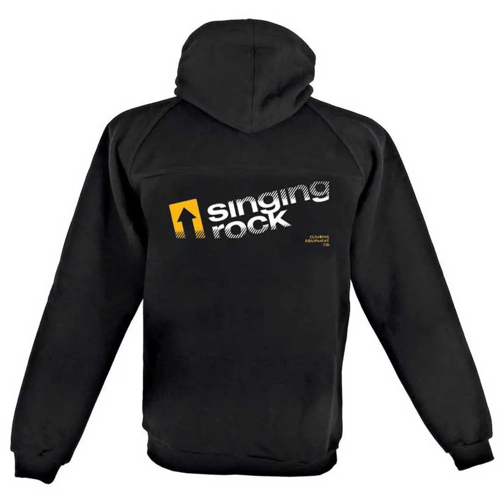 Singing Rock Hoody Sweatshirt Med Dragkedja, Black / yellow