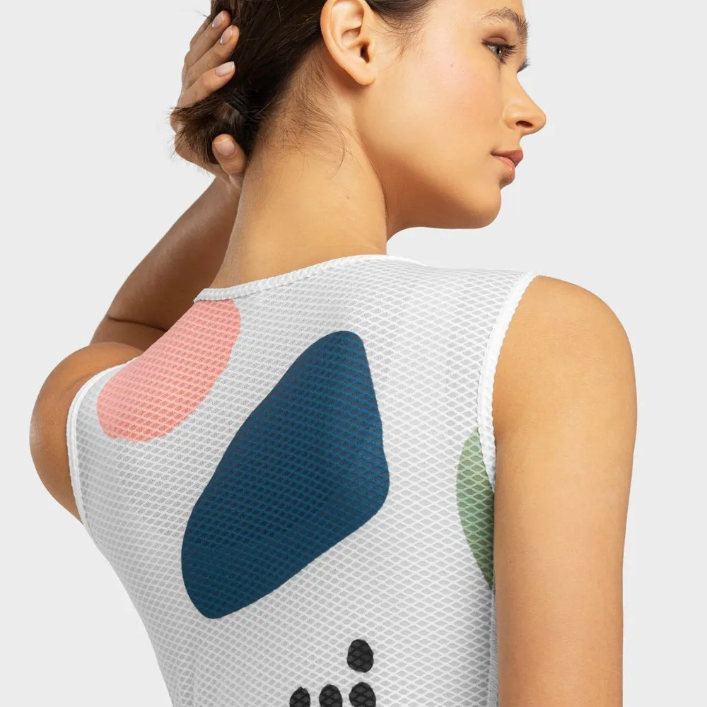 Siroko Camerig Ärmlös Baslager, White / multicolor Siroko Camerig Ärmlös Baslager, White / multicolor