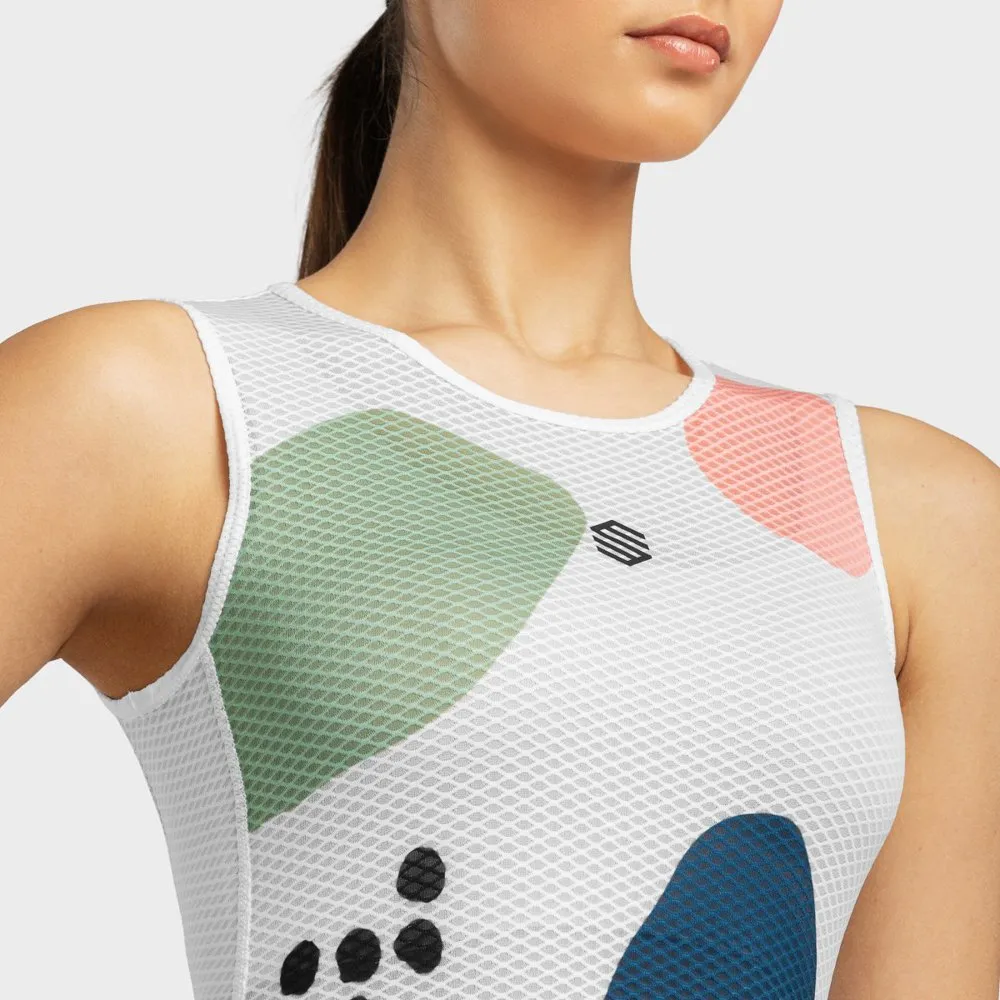 Siroko Camerig Ärmlös Baslager, White / multicolor Siroko Camerig Ärmlös Baslager, White / multicolor