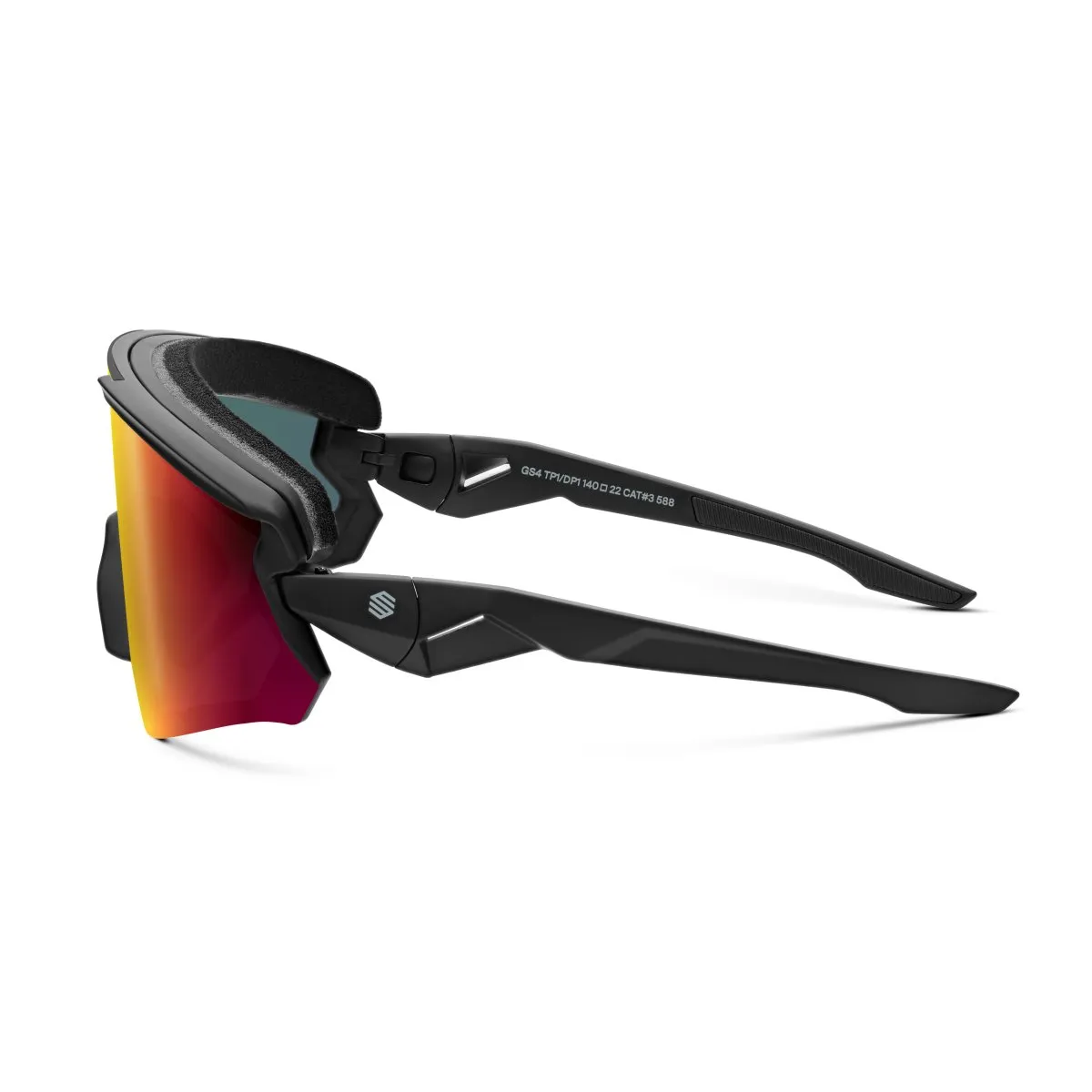 Siroko Gs4 Nansen Solglasögon, Black, Multicolor Mirror/CAT3